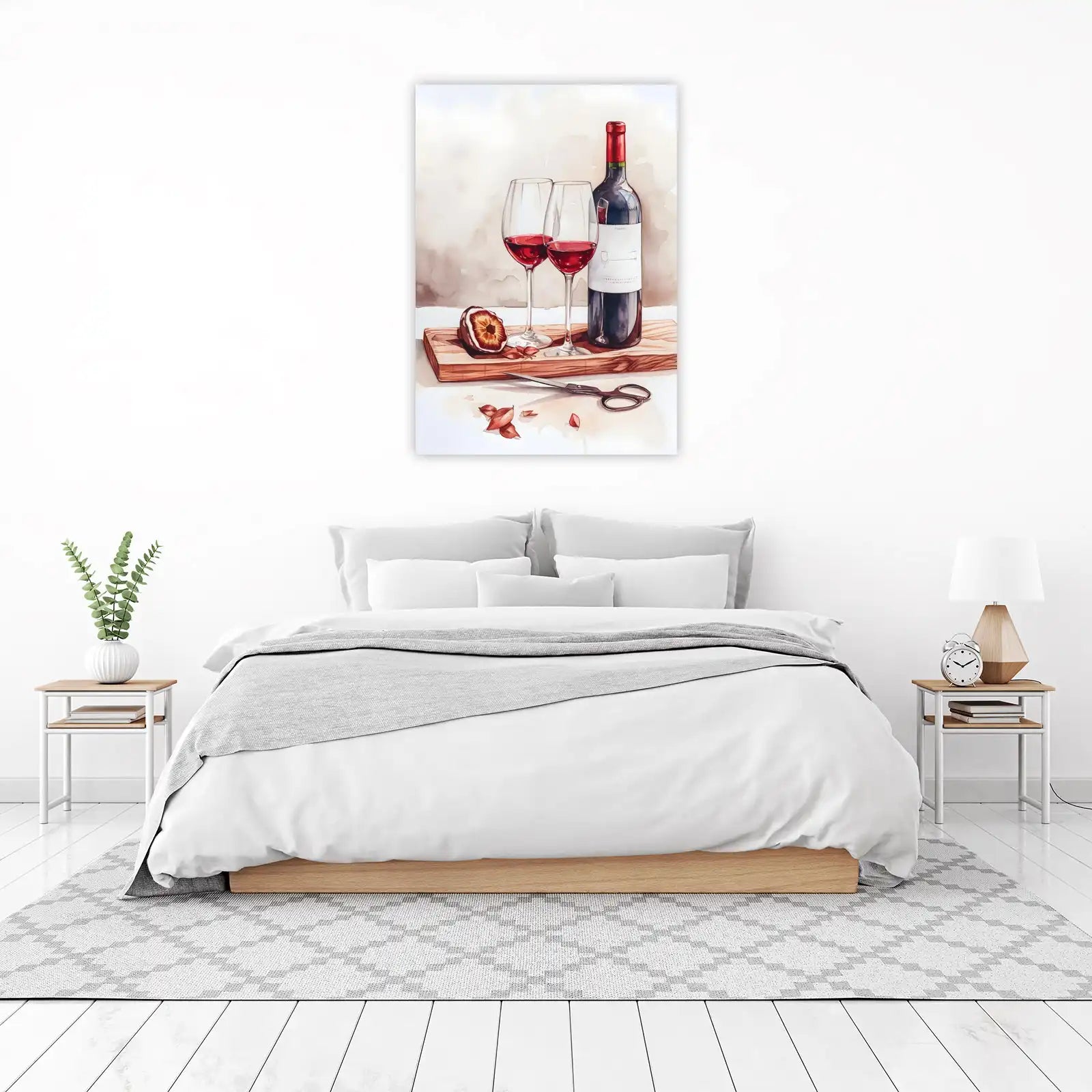 Elegant Red Wine Still Life Wall Art