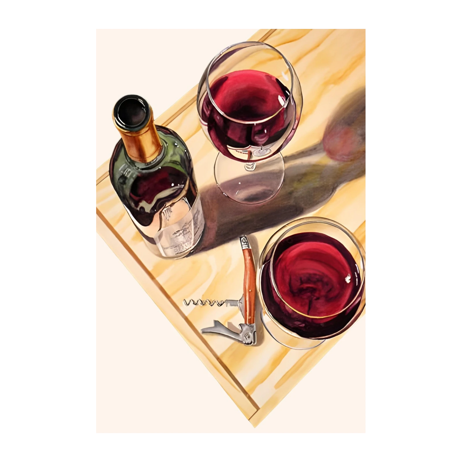 Elegant Red Wine Duo Wall Art