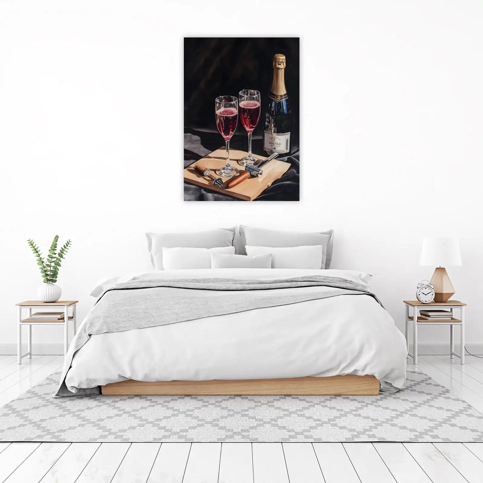 Elegant Celebration Pink Bubbly Wall Art