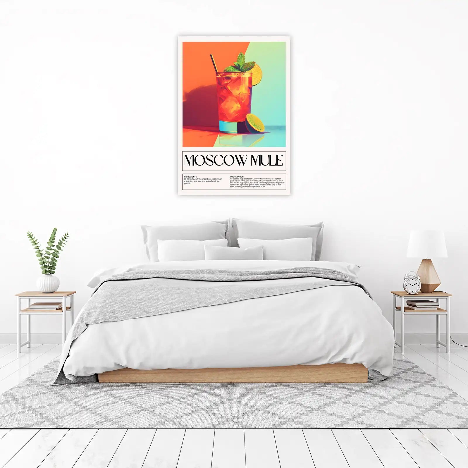 Vibrant Moscow Mule Cocktail Wall Art