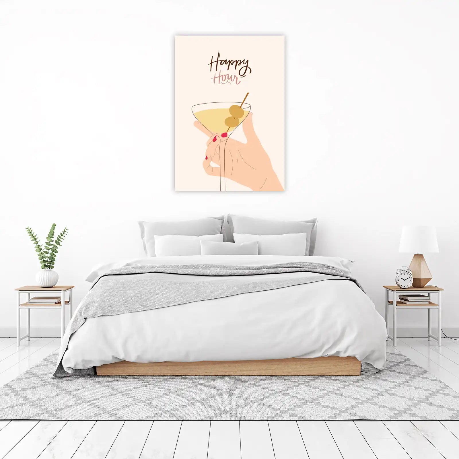 Chic Happy Hour Cocktail Art Wall Art