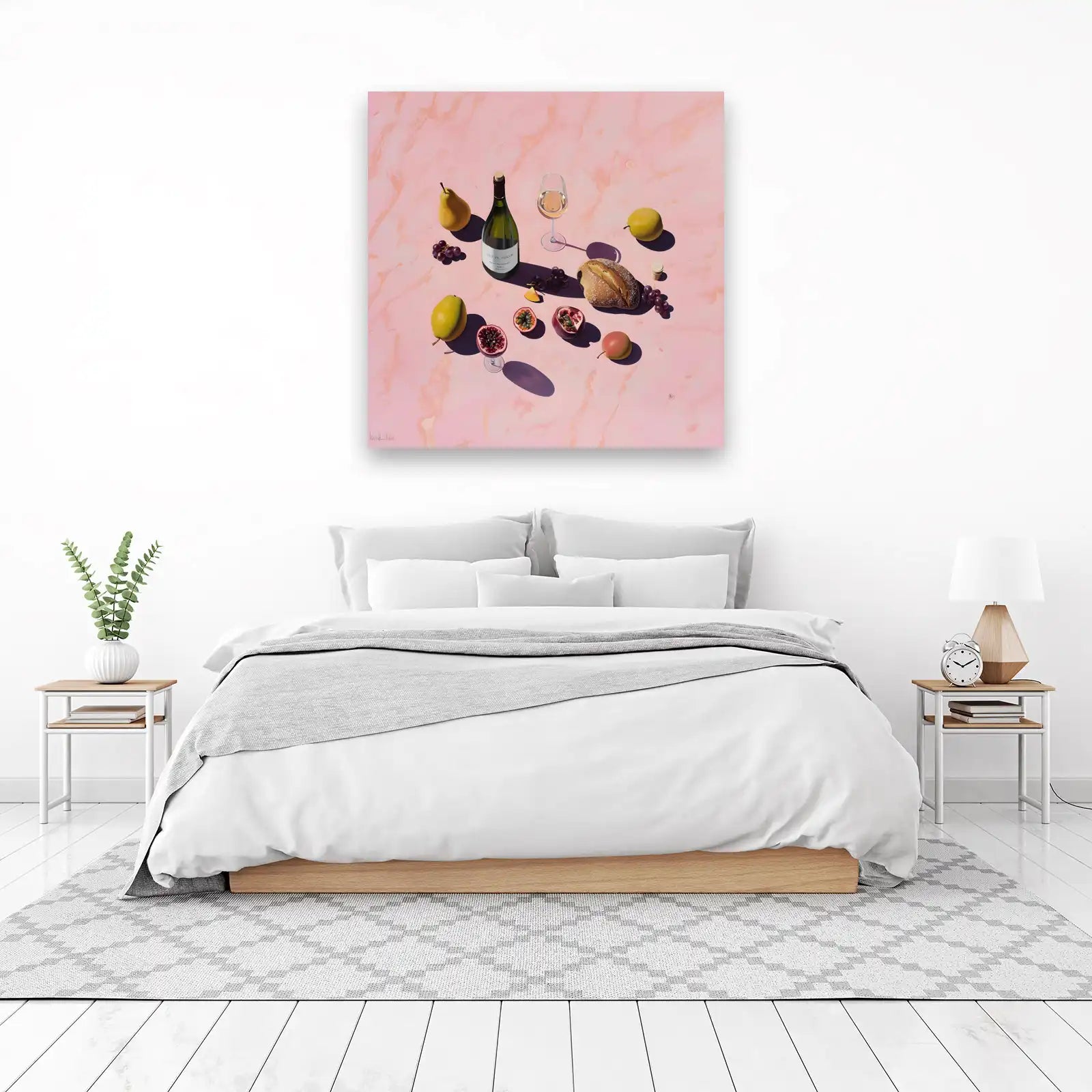 Elegant Fruit & Wine Still Life Wall Art