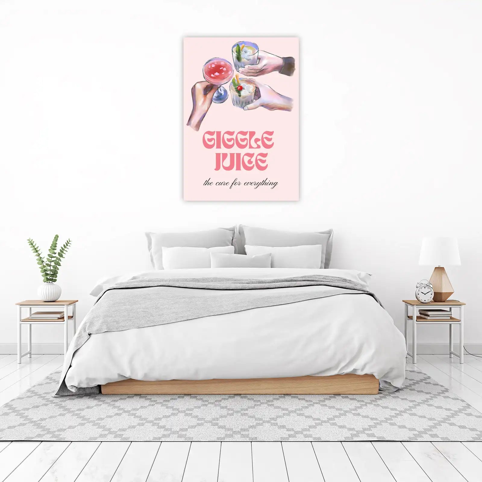 Giggle Juice Cocktail Toast Wall Art