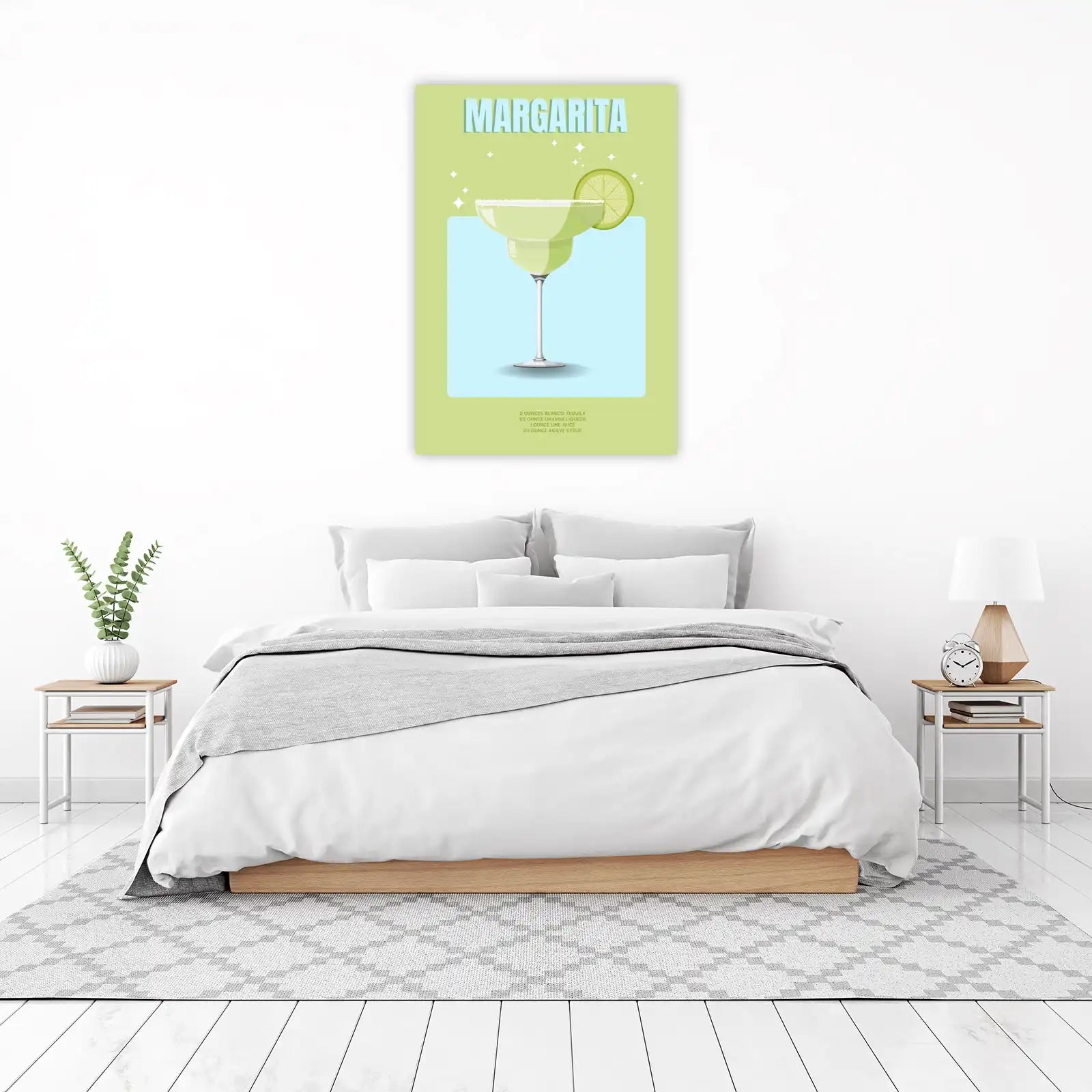 Margarita Cocktail Recipe Wall Art