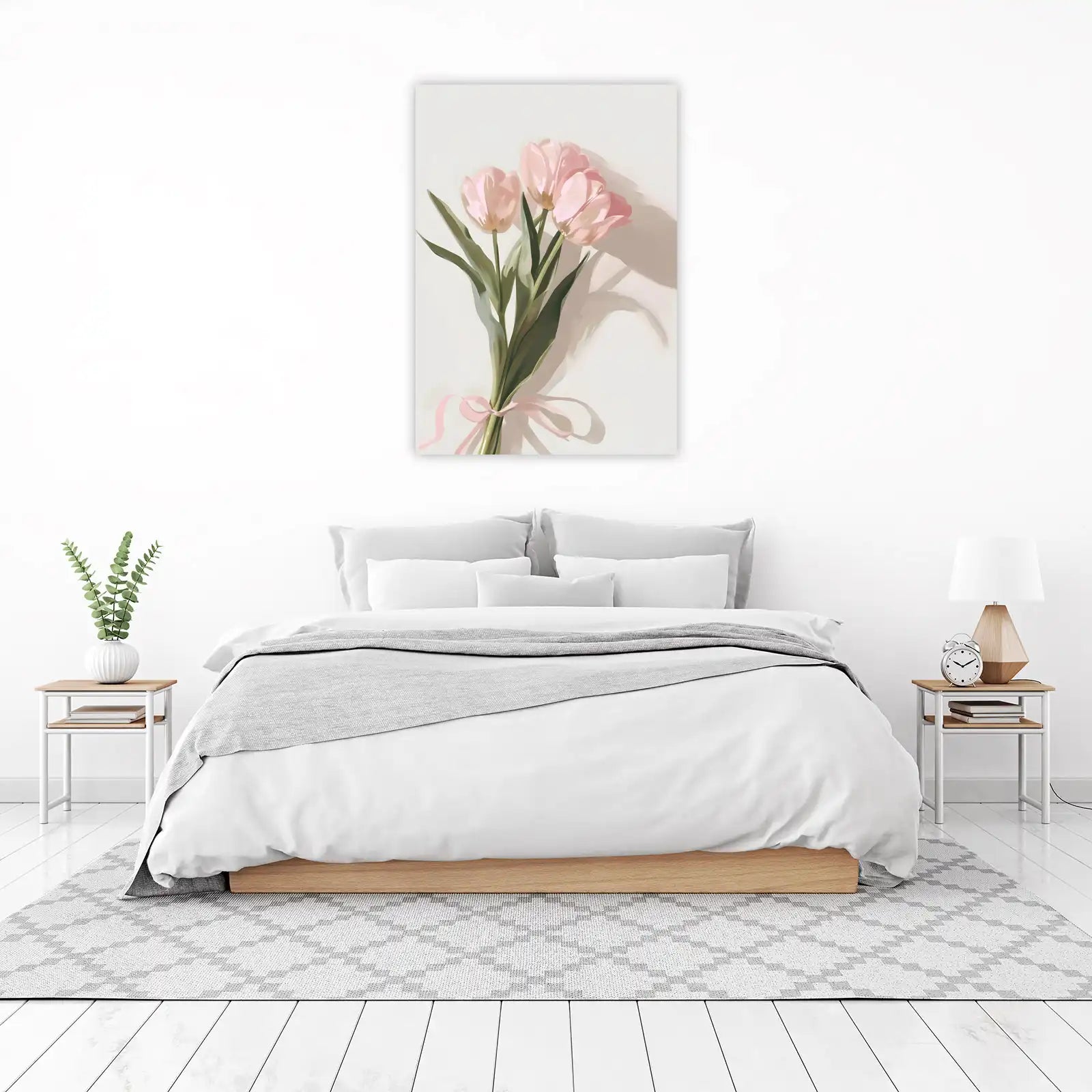 Soft Pink Tulips Delight Wall Art