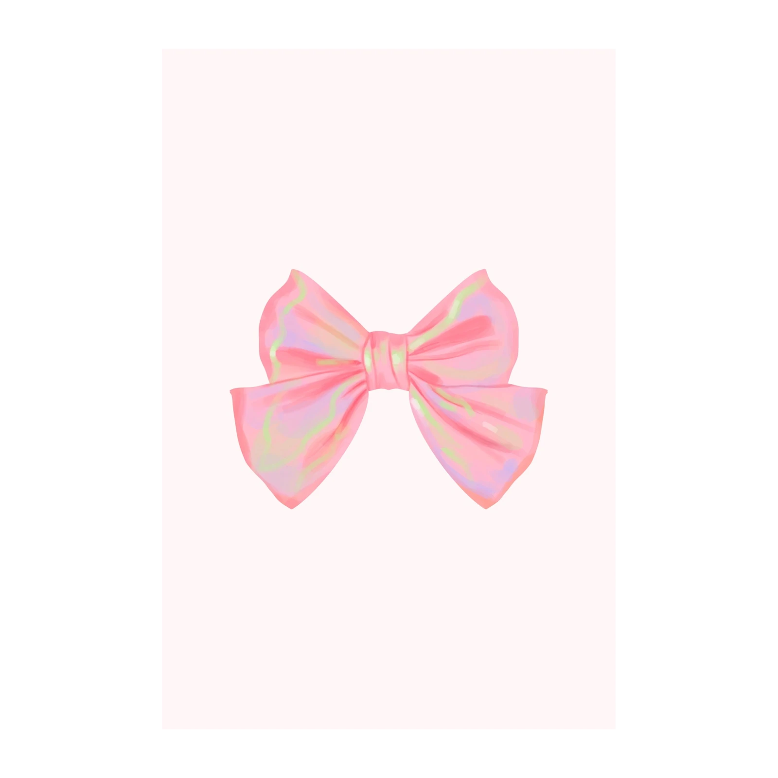 Pink Bow Dreamy Pastel Bow Wall Art