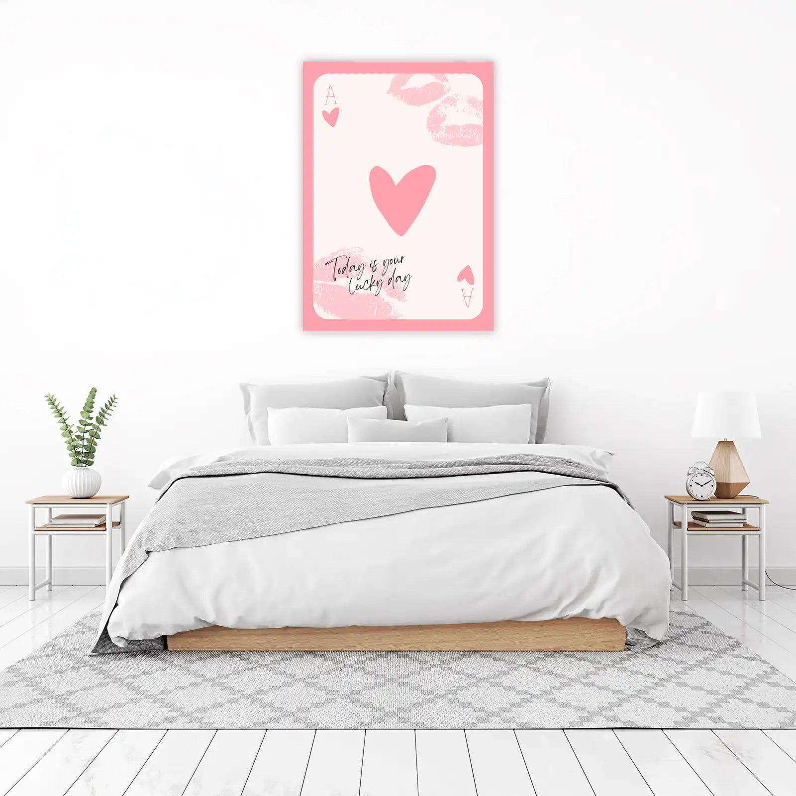 Lucky Day Kiss Heart Ace Wall Art