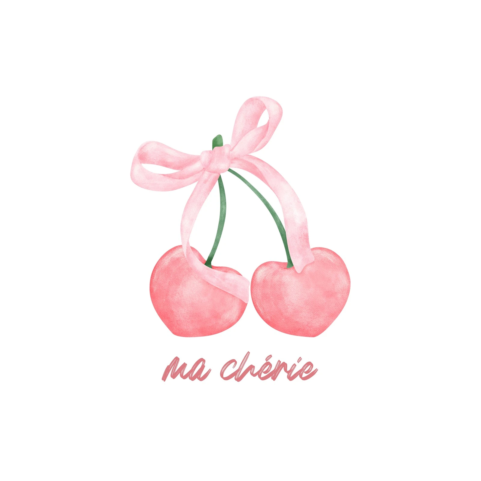 Sweet Cherries with Pink Bow Wall Art