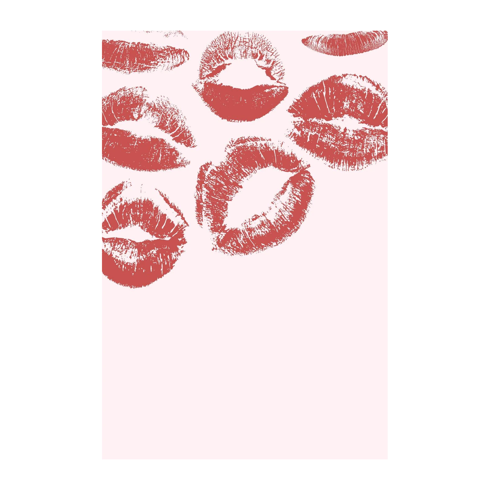 Red Kiss Imprint Wall Art