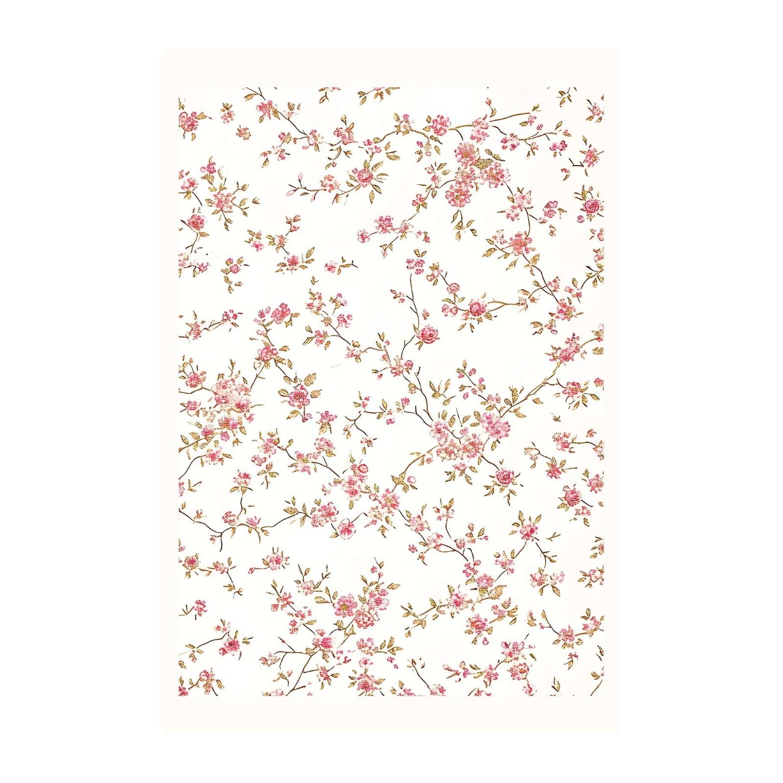 Charming Pink Floral Branches Wall Art
