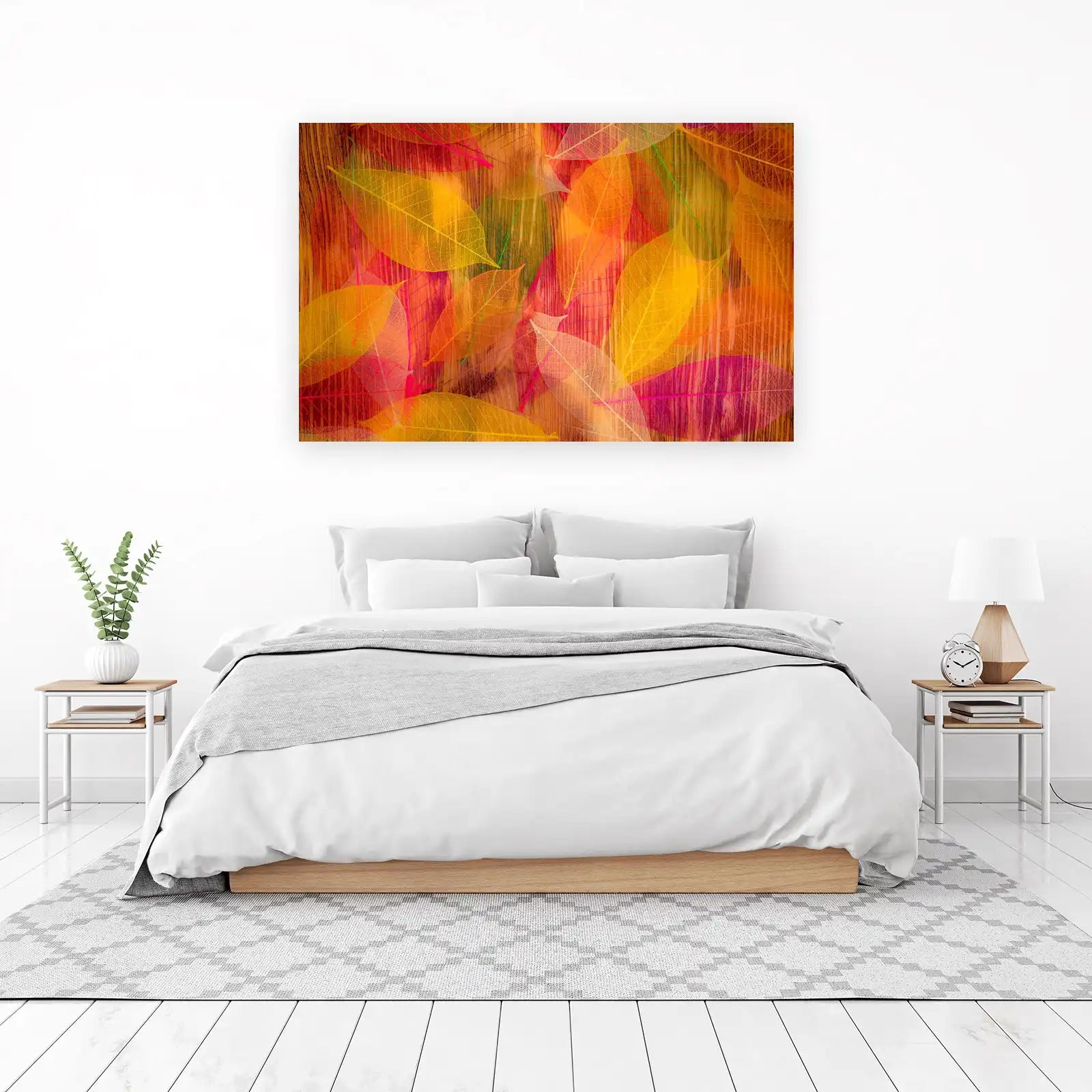 Vibrant Skeleton Leaves Wall Art Wall Art