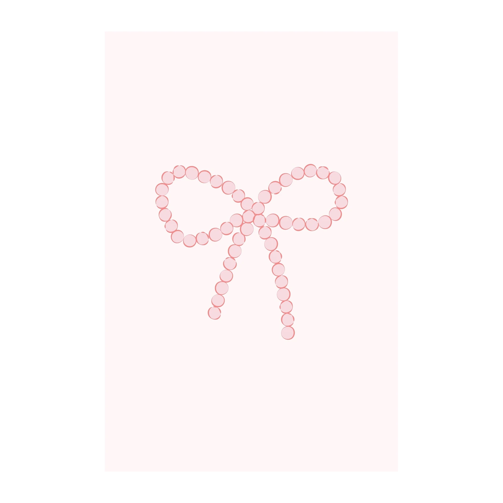 Chic Pink Pearl Bow Art Wall Art