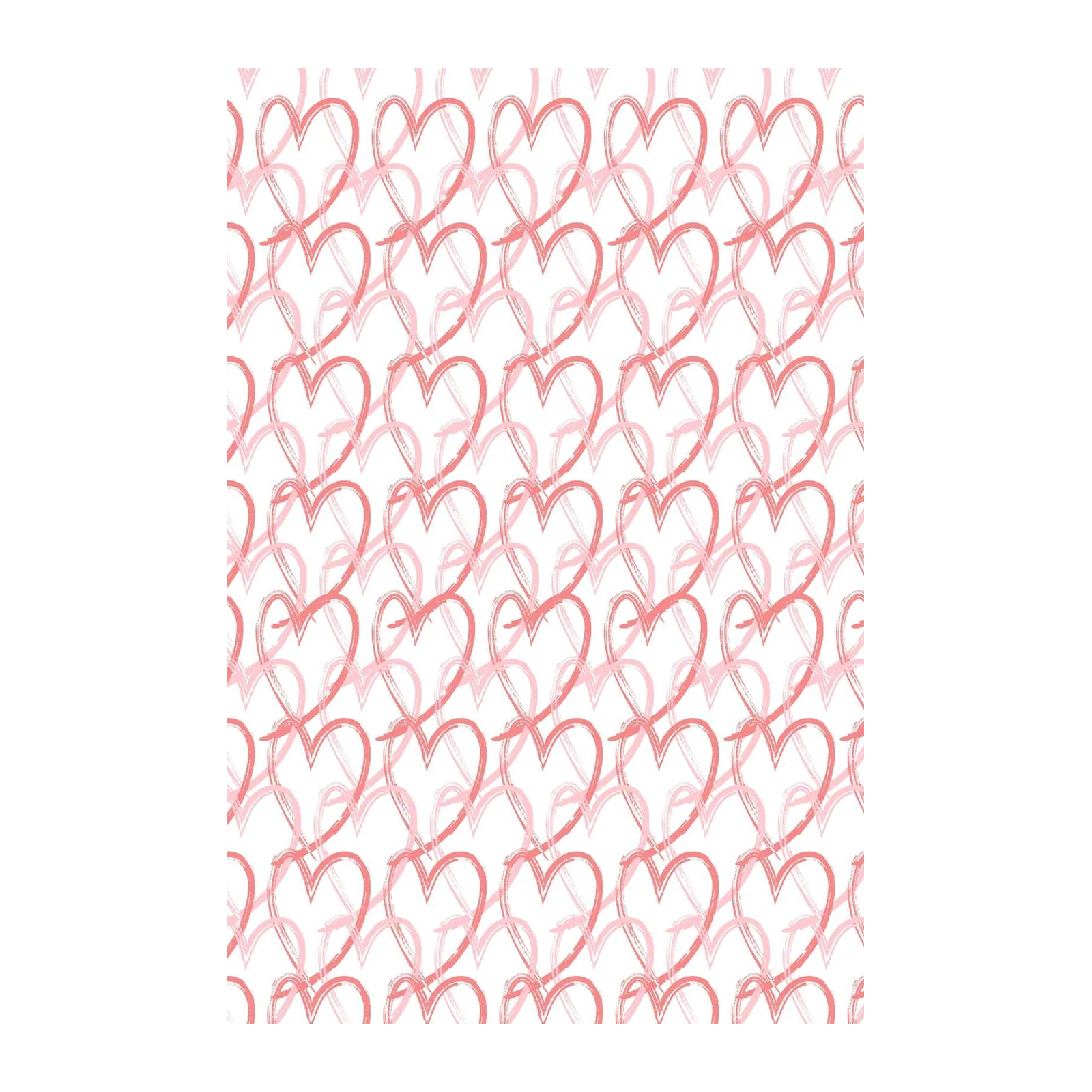 Chic Pink Hearts Pattern Wall Art