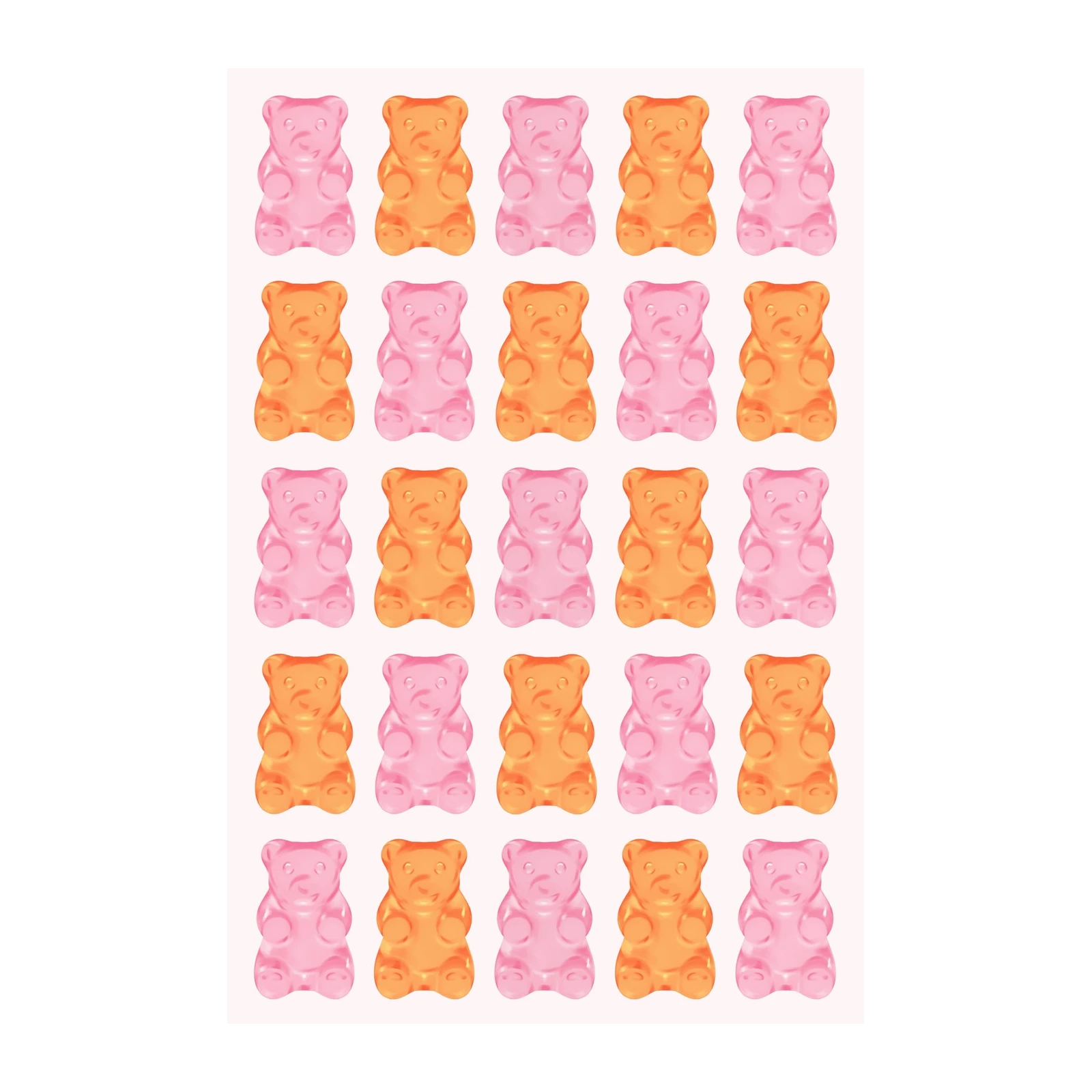 Gummy Bear Pattern Wall Art