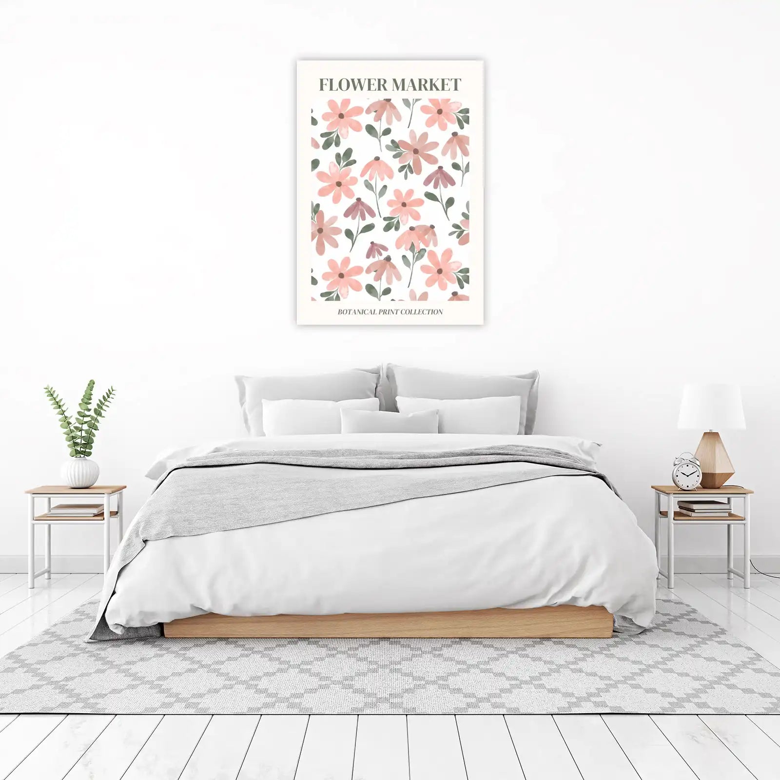 Soft Blush Floral Market Wall Art