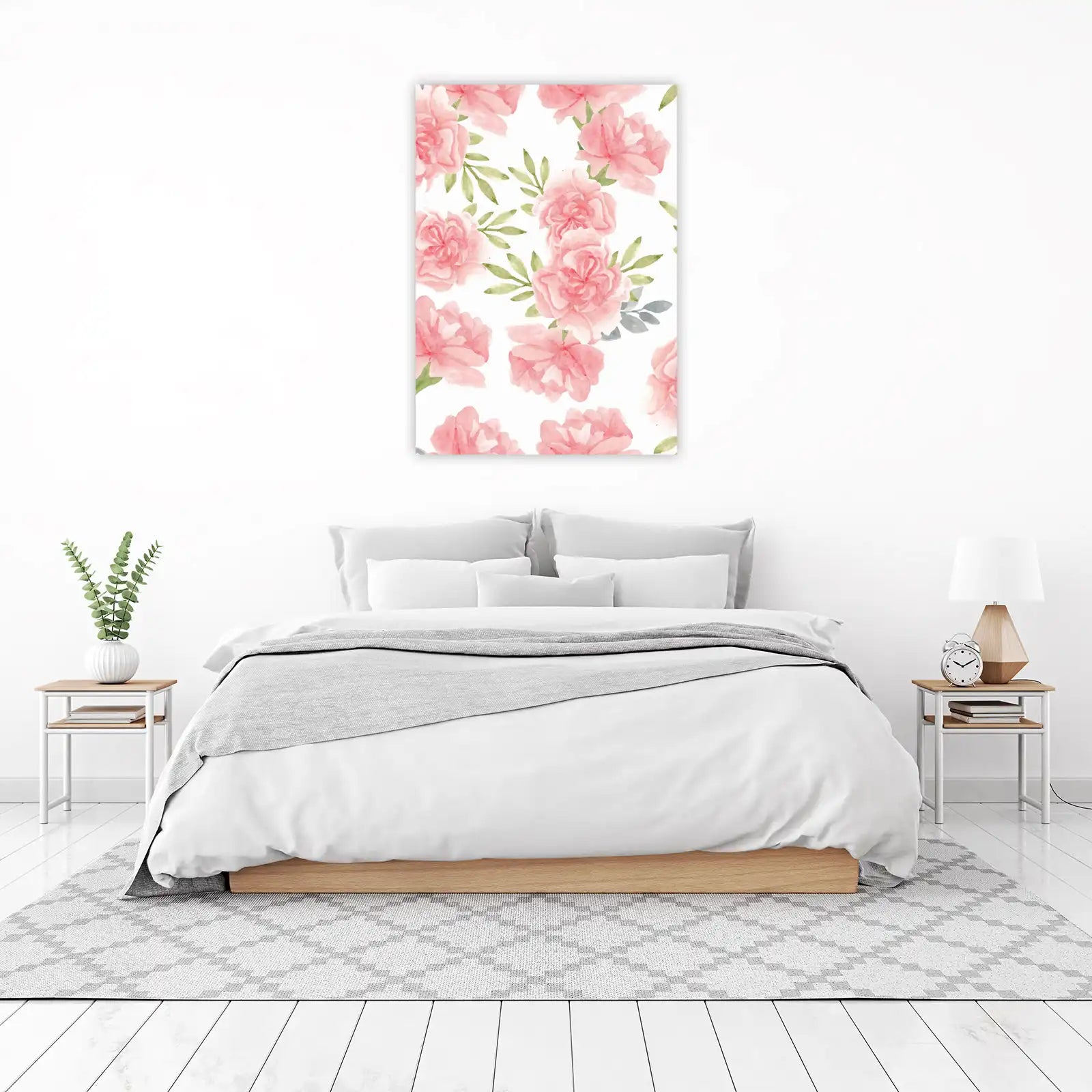 Blushing Peony Floral Watercolor Wall Art