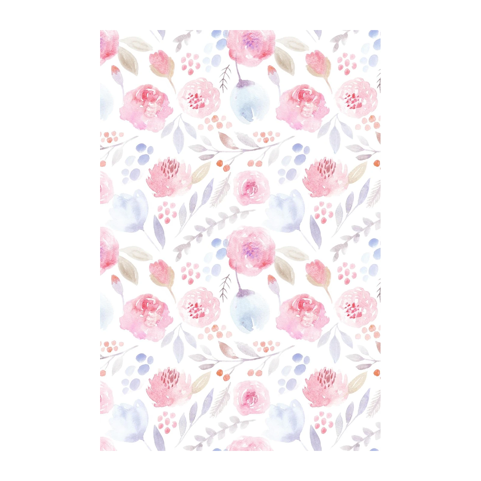 Soft Blush Floral Watercolor Wall Art