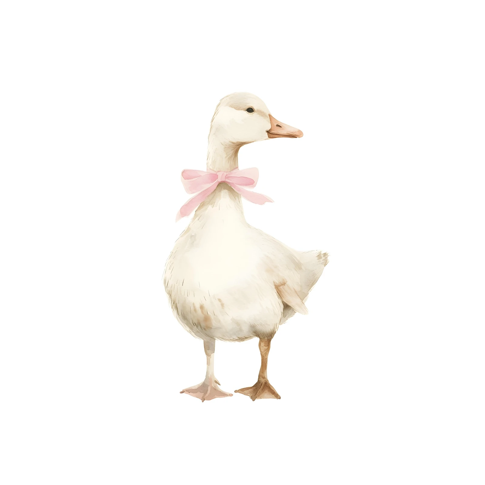 Charming Duckling with Pink Bow Wall Art