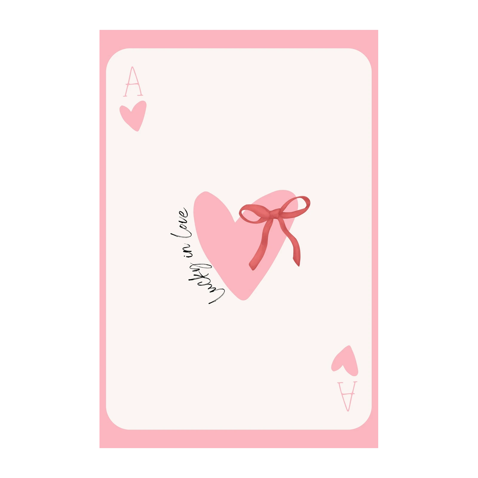 Lucky in Love Ace Heart Wall Art