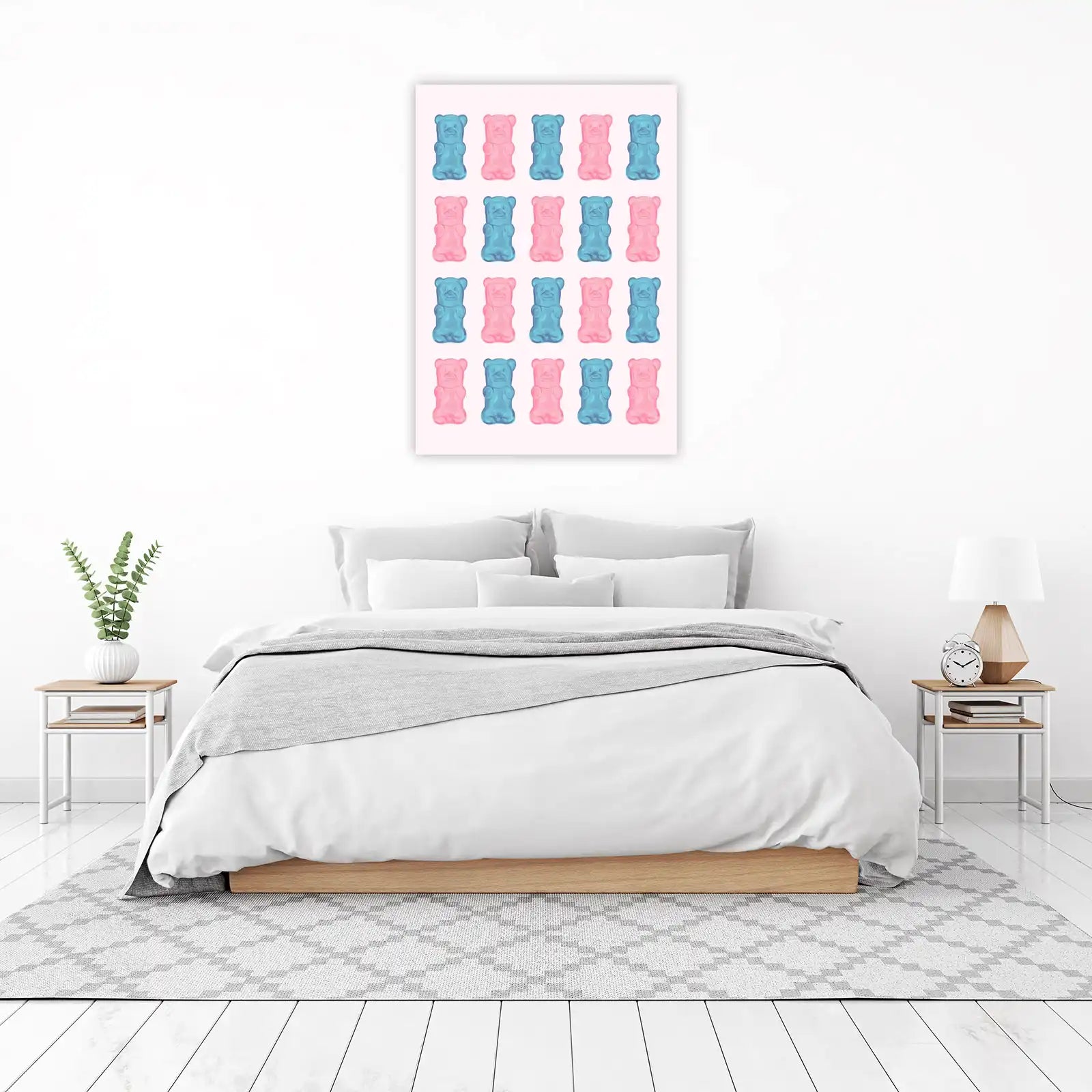 Playful Gummy Bear Duo Wall Art