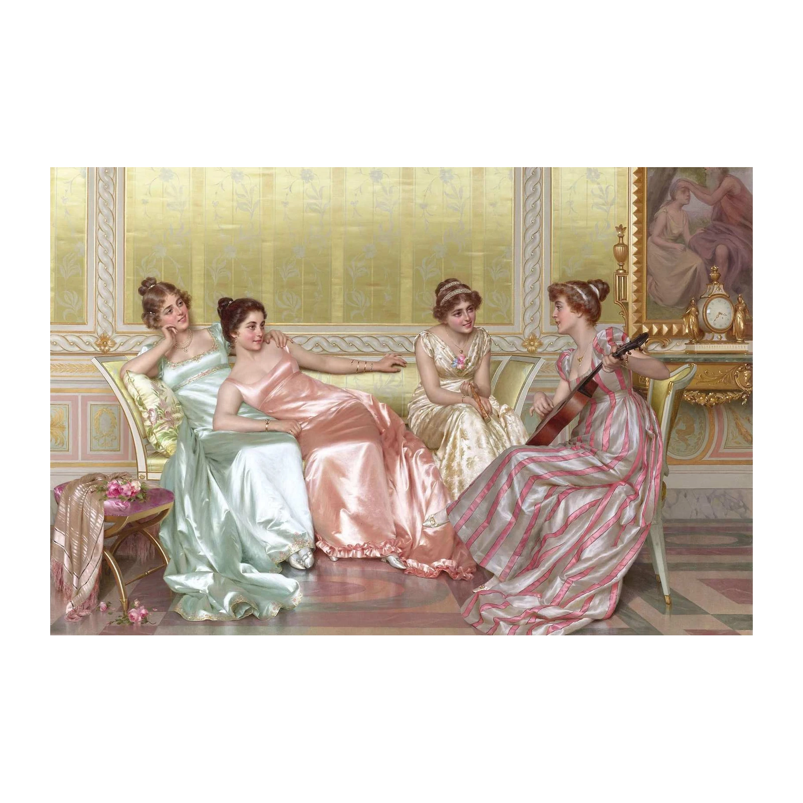 Elegant Serenade Victorian Ladies Wall Art
