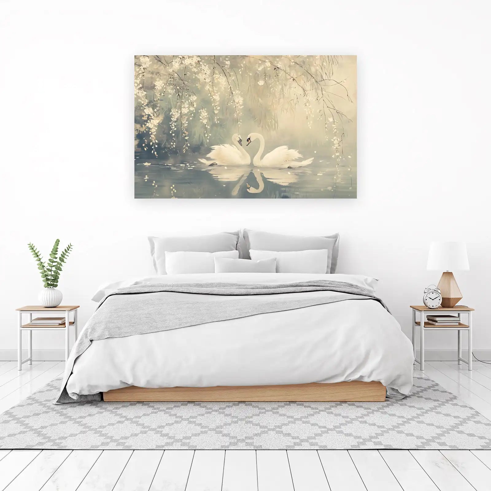 Serene Swan Love Story Wall Art