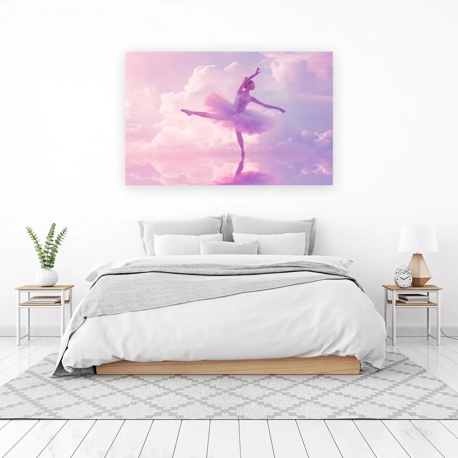 Dreamy Ballet Dancer Cloudscape Wall Art