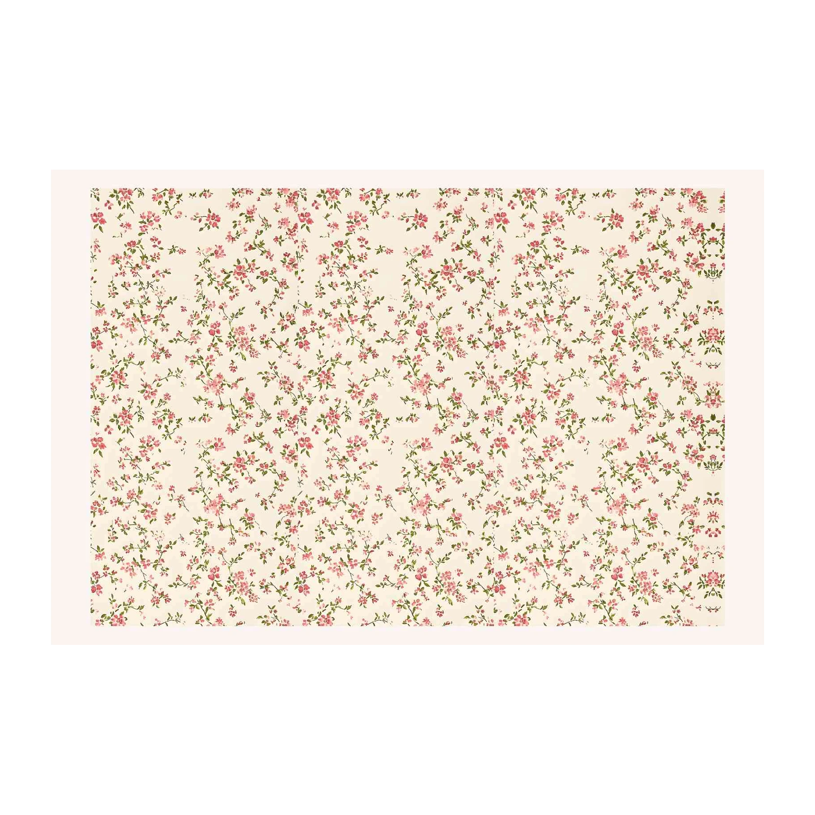 Romantic Pink Floral Vintage Vines Wall Art
