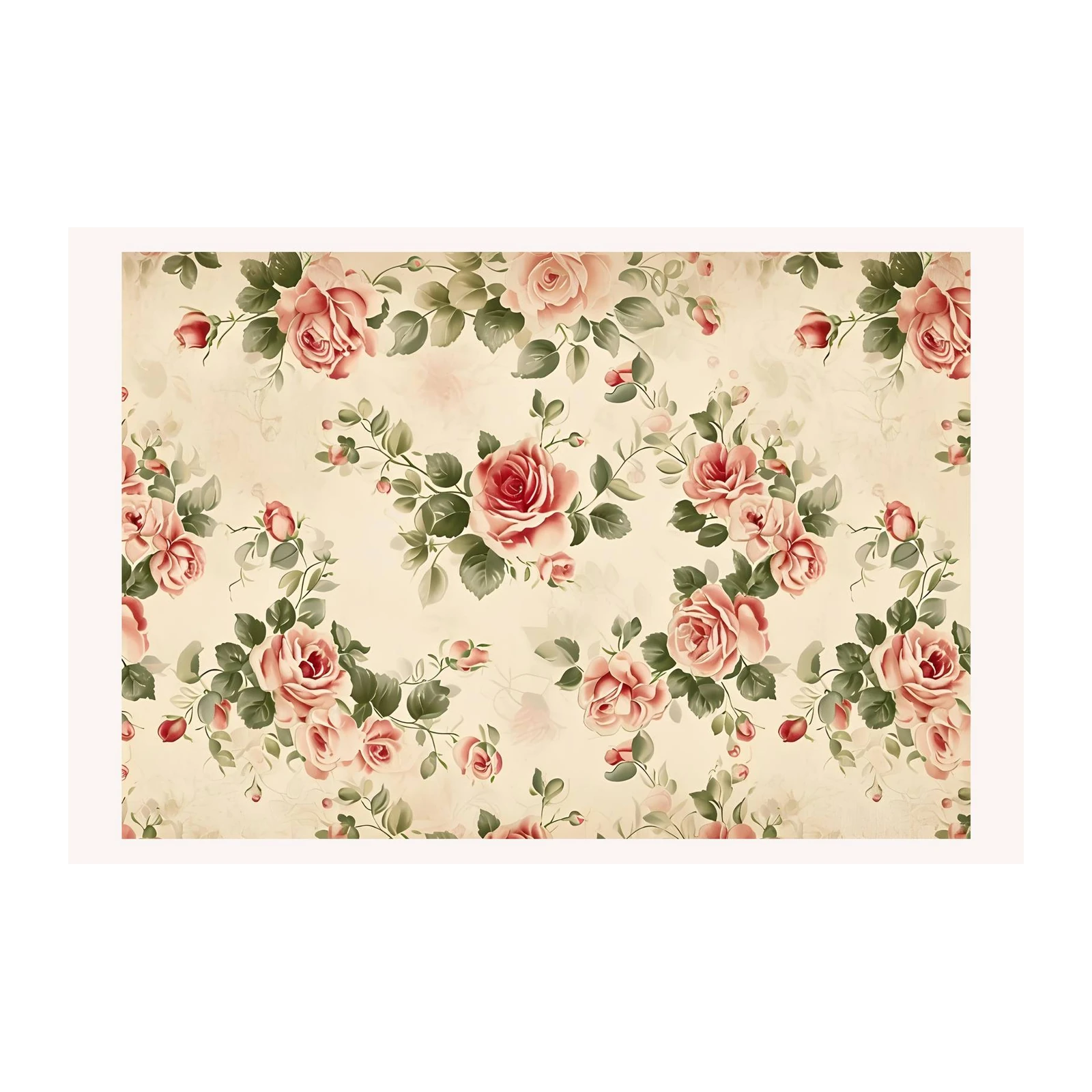 Vintage Rose Bouquet Wall Art