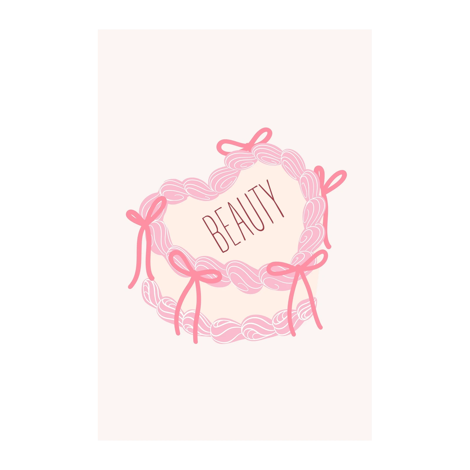 Pink Bows & Beauty Cake Wall Art