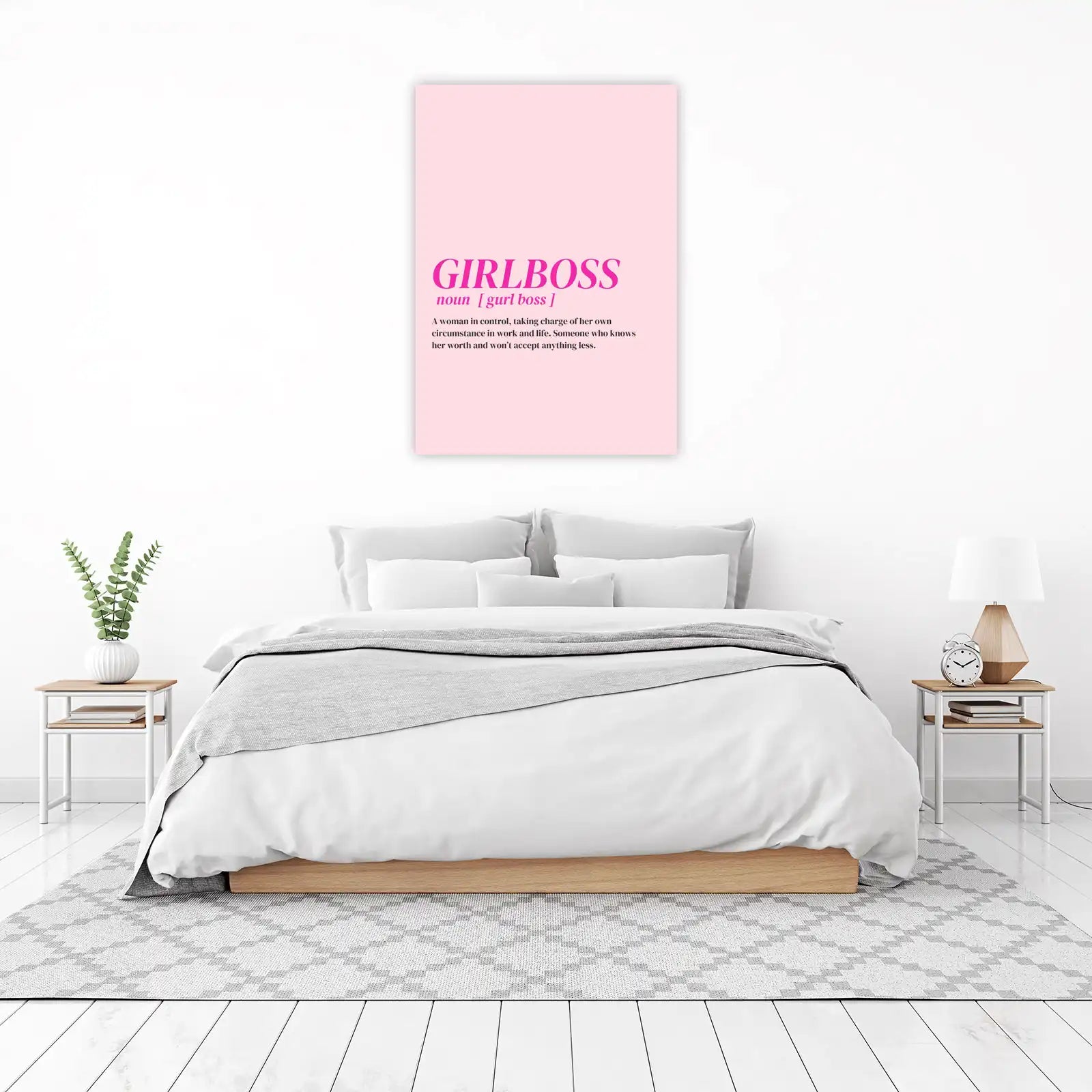 Girlboss Definition Typography Wall Art