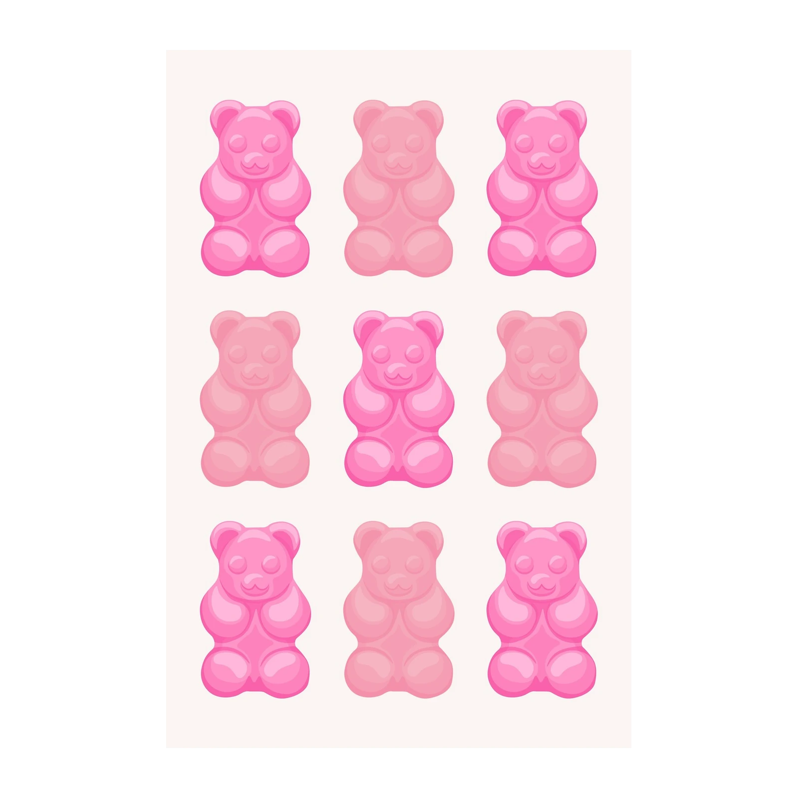 Pink Gummy Bears Sweet Dreams Wall Art