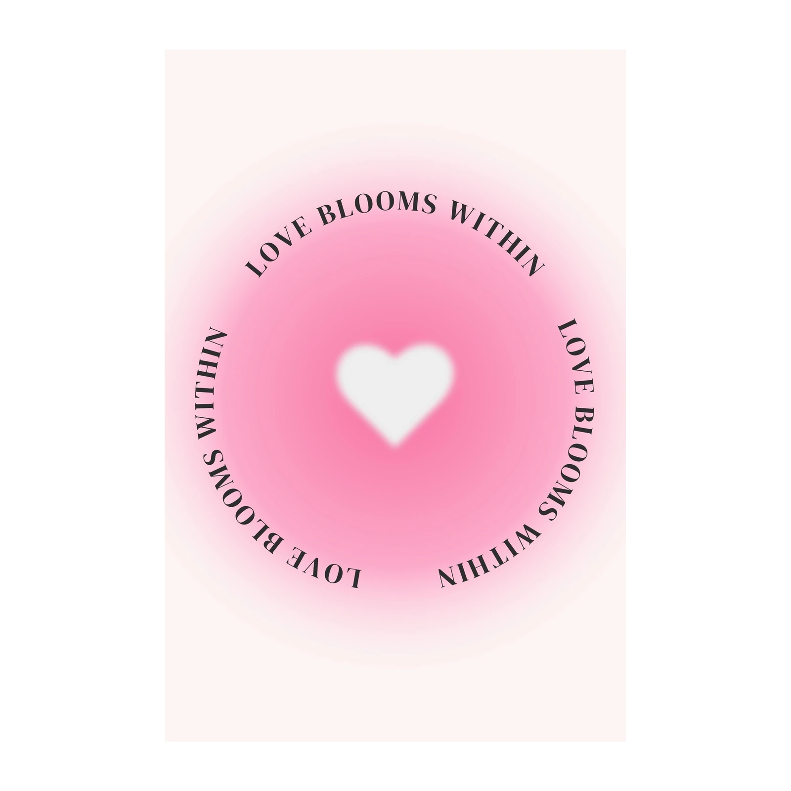 Love Blooms Within Aura Heart Wall Art