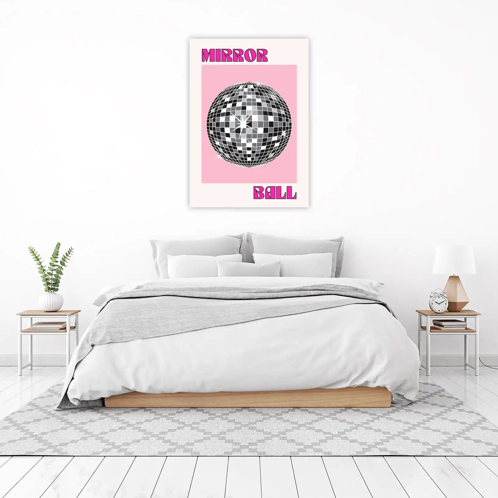 Retro Disco Mirror Ball Wall Art