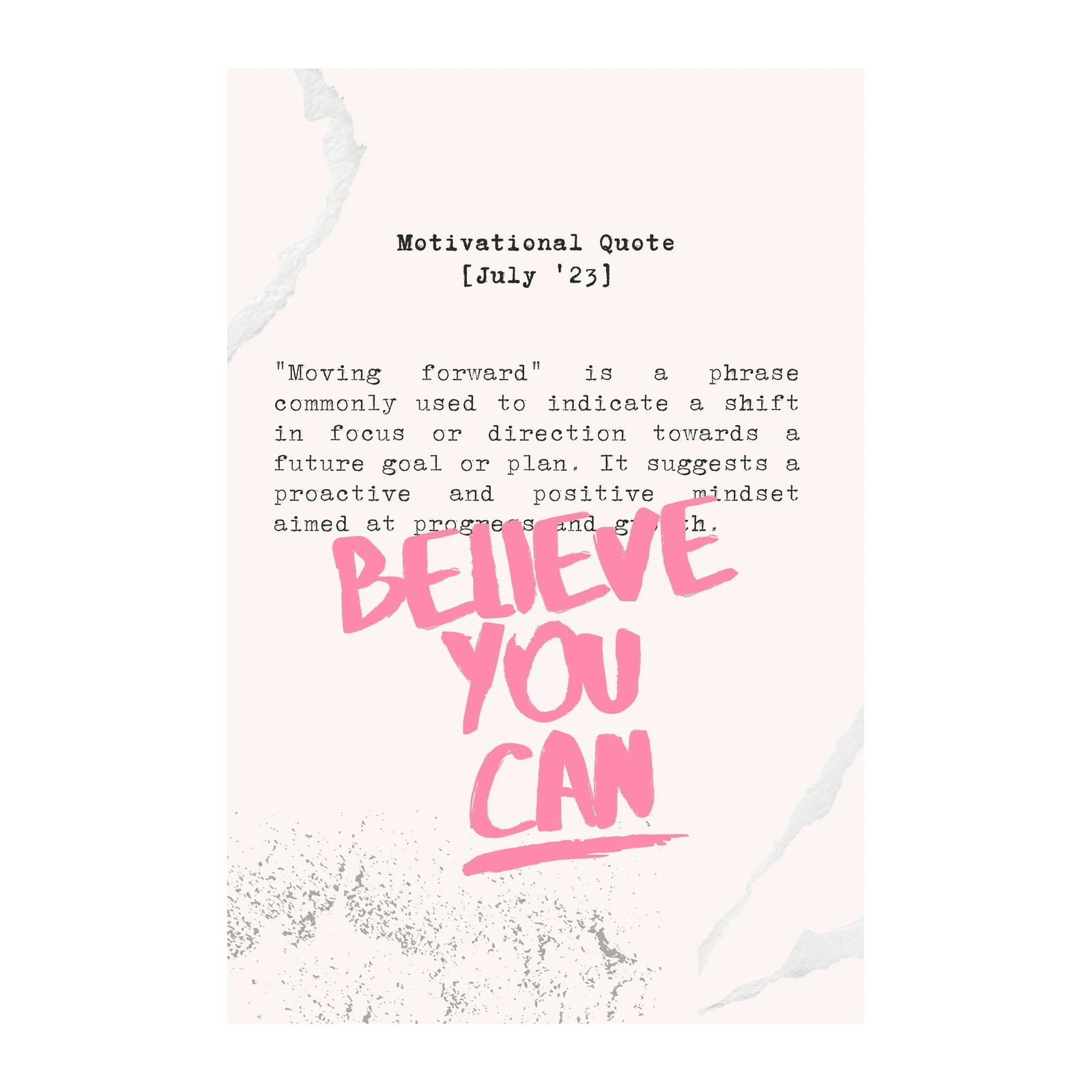 Believe You Can Motivational Quote Wall Art