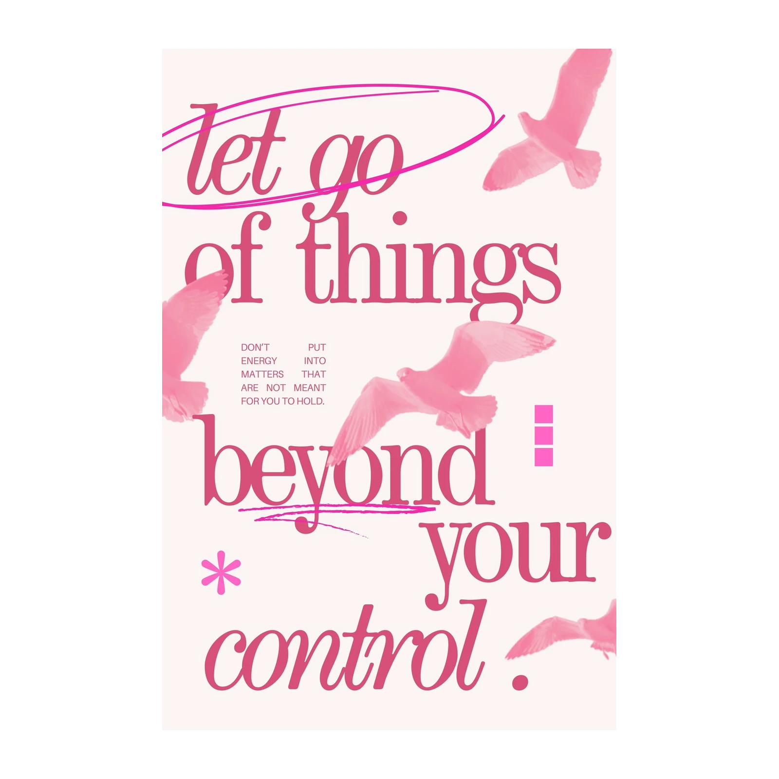 Inspirational Birds "Let Go" Wall Art