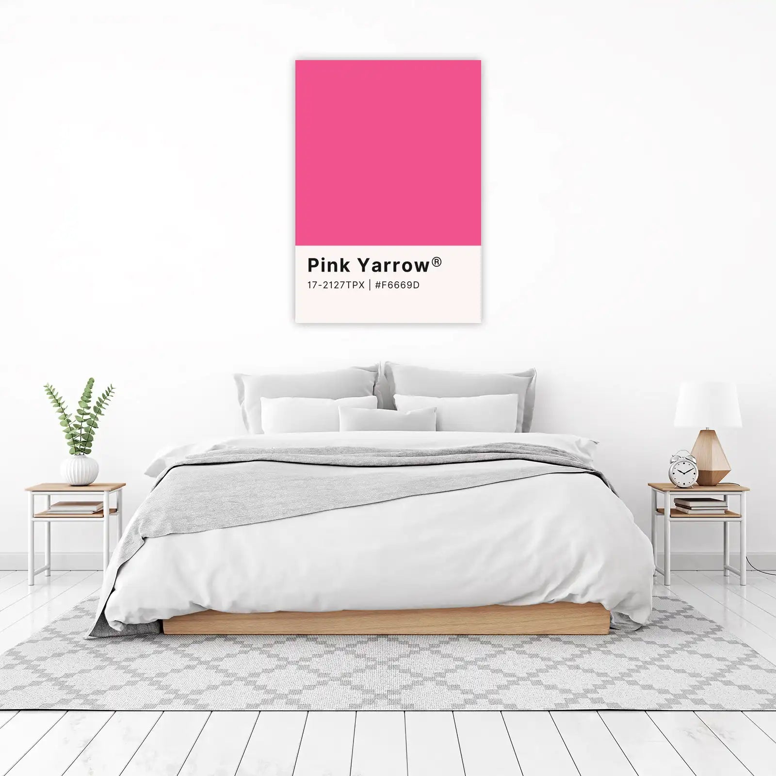 Vibrant Pink Yarrow Wall Art Wall Art
