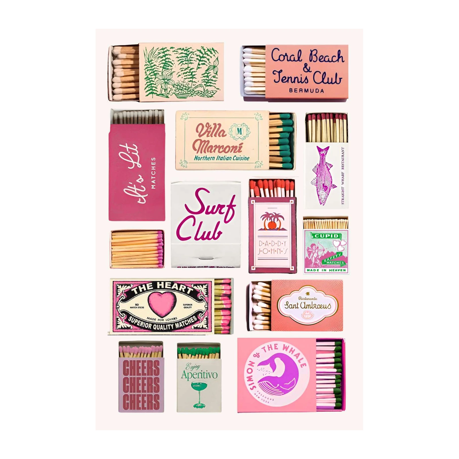 Retro Matchbox Art Wall Art