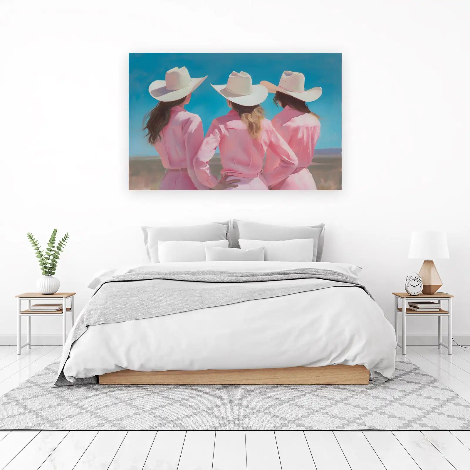 Pink Cowboy Trio Western Dream Wall Art