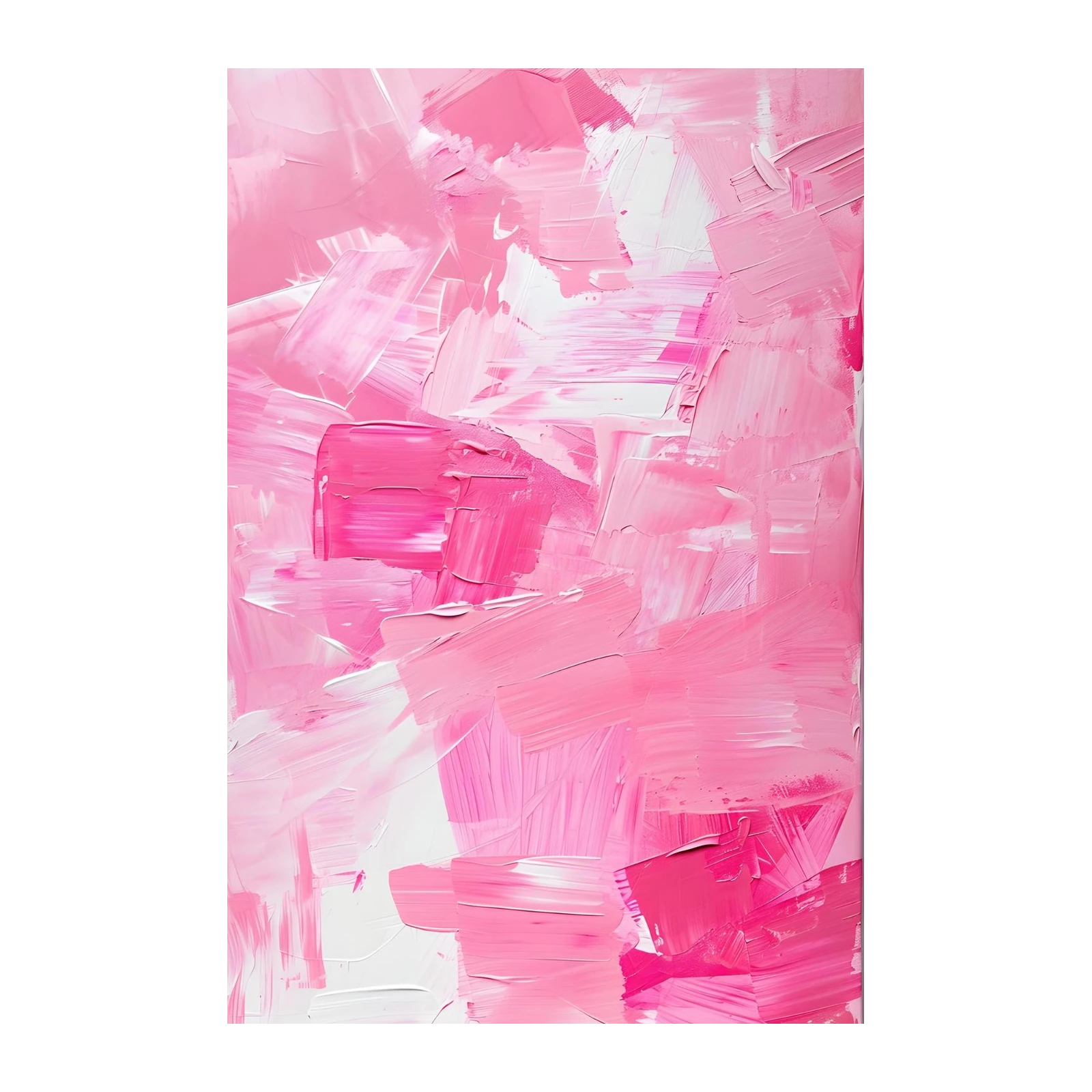 Vibrant Abstract Pink Strokes Wall Art