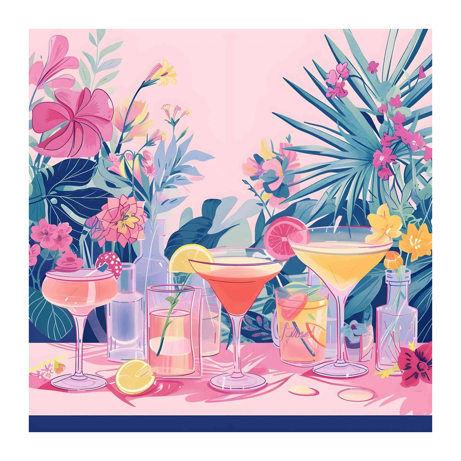 Tropical Cocktail Bliss Wall Art