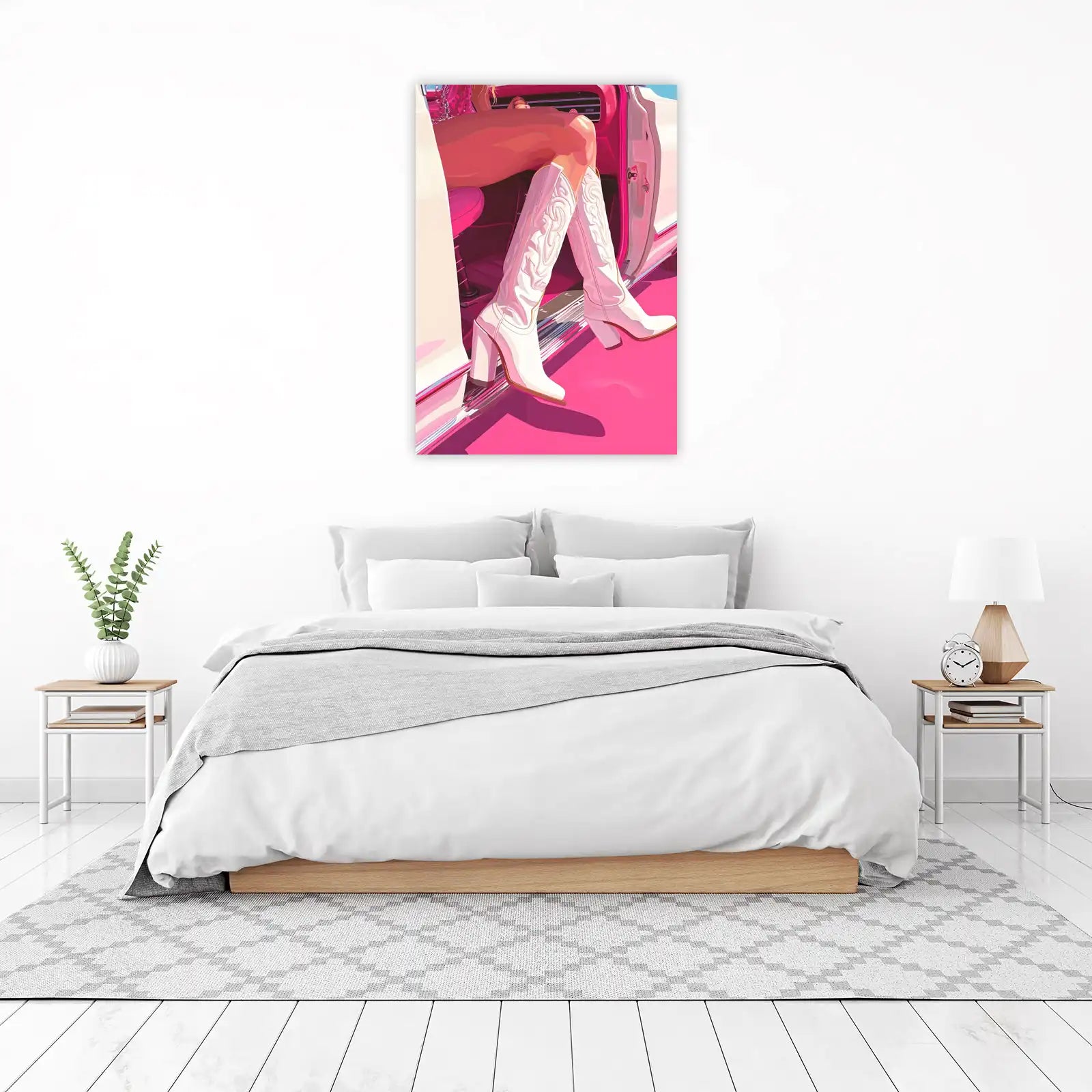 Pink Rodeo Dream Cowboy Boots Wall Art