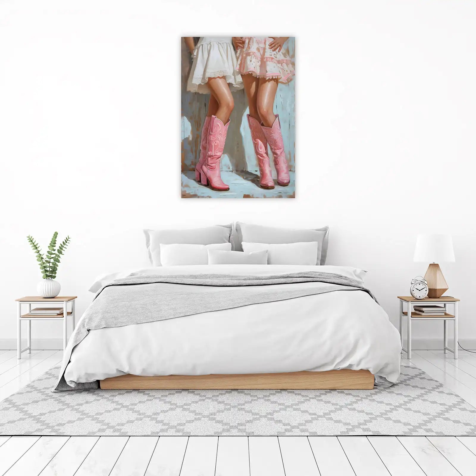 Pretty in Pink Cowgirl Boots Wall Art