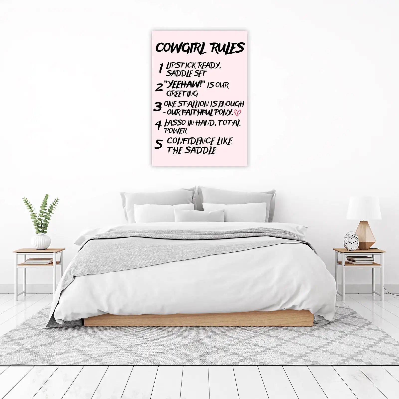 Cowgirl Rules Motivational Wall Art Wall Art