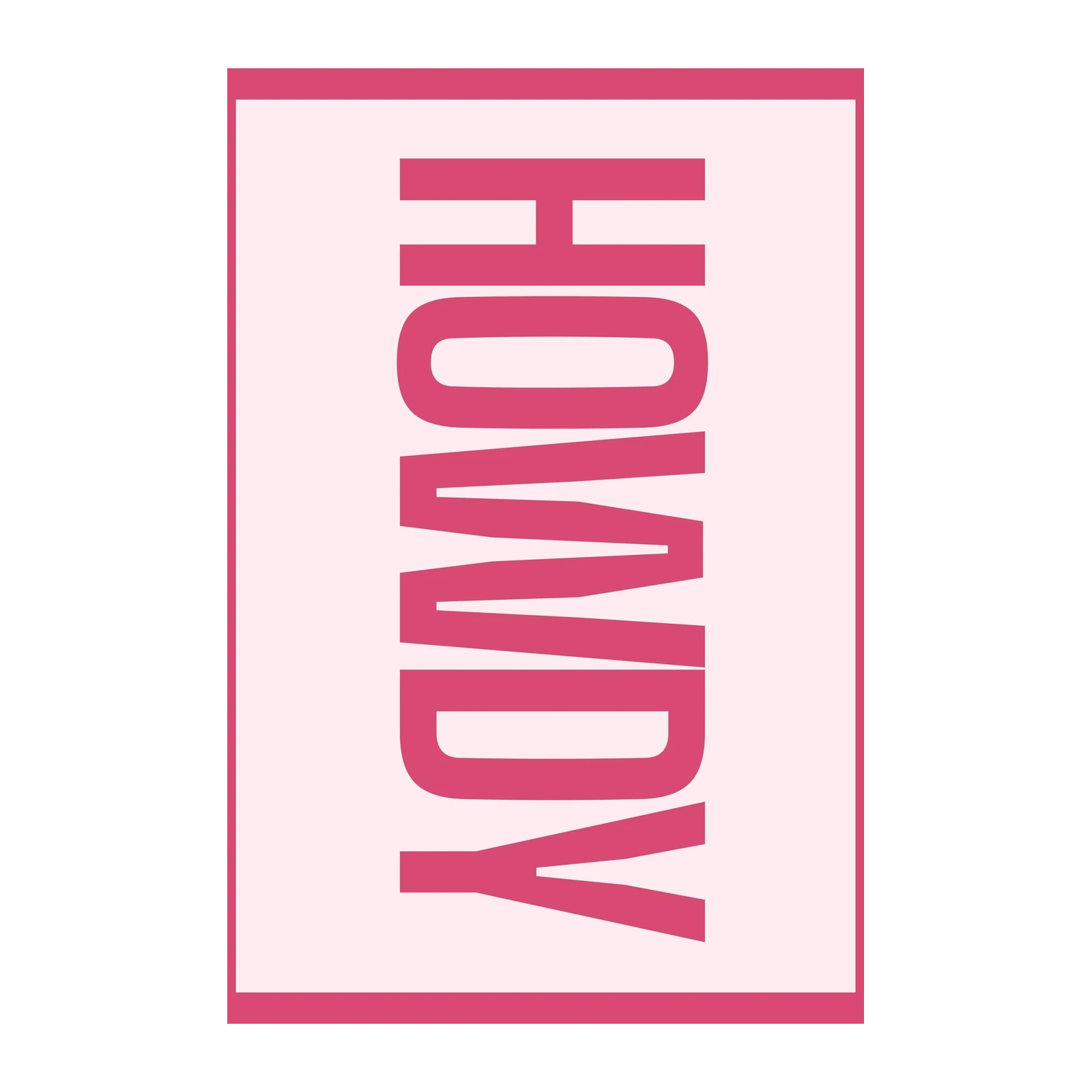 Chic "Howdy" Typography Wall Art
