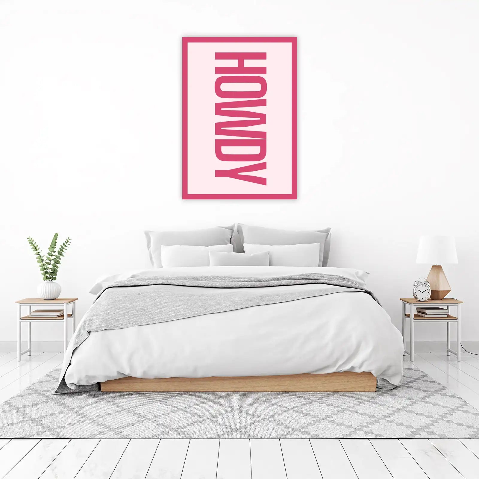 Chic "Howdy" Typography Wall Art