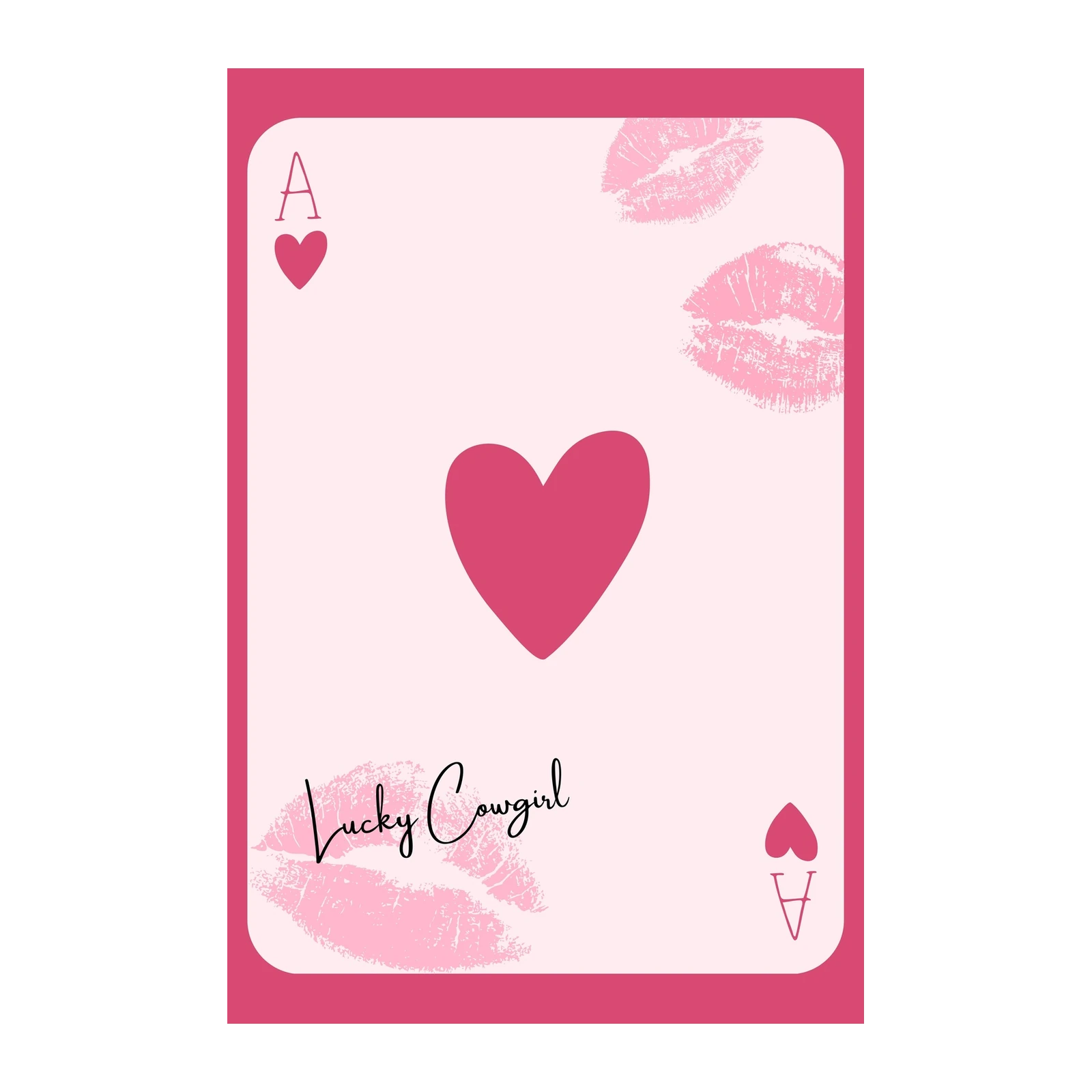 Lucky Cowgirl Ace of Hearts Wall Art