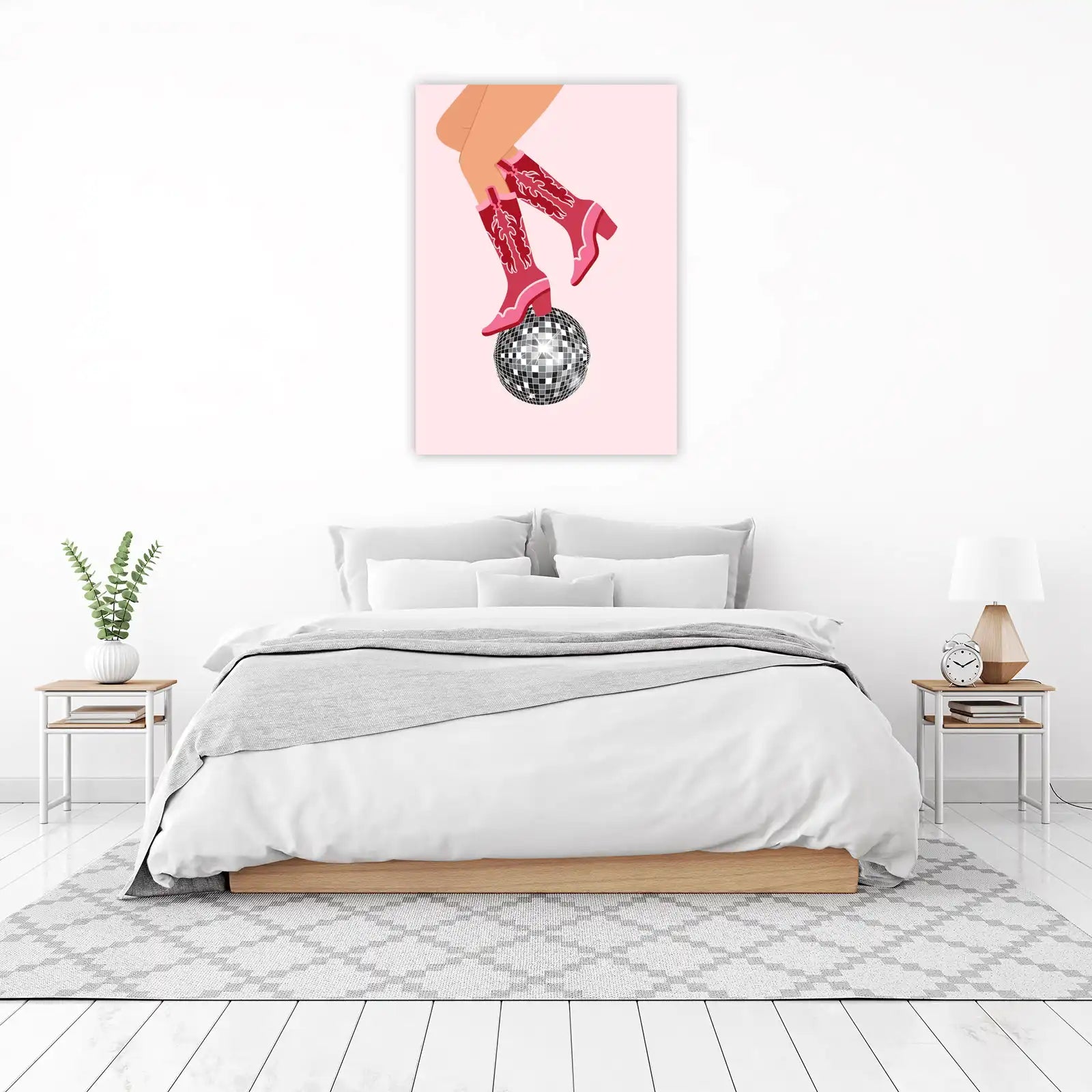 Disco Cowgirl Boots Wall Art