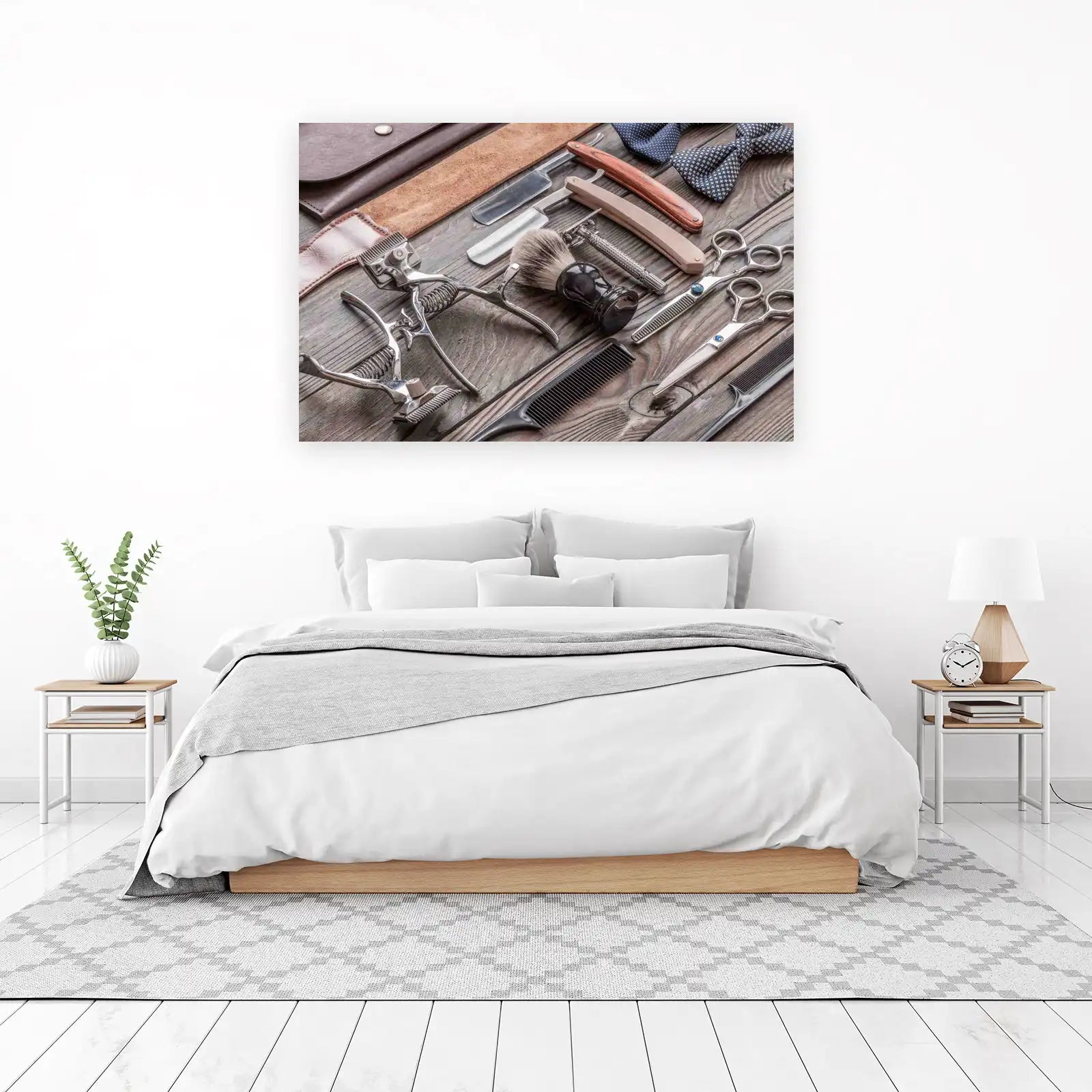 Vintage Barber Tools & Bow Tie Wall Art