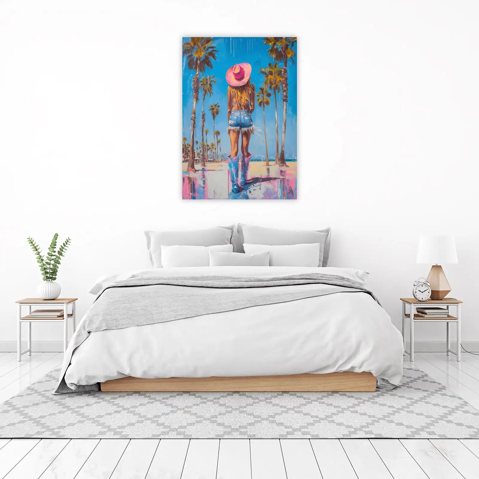 Boho Beach Babe Palm Tree Wall Art